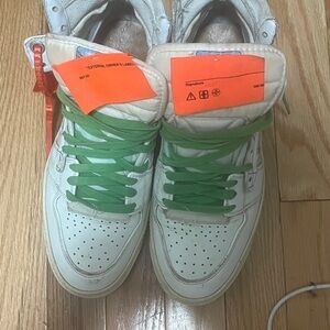 Off-White Green and White Men's Shoes